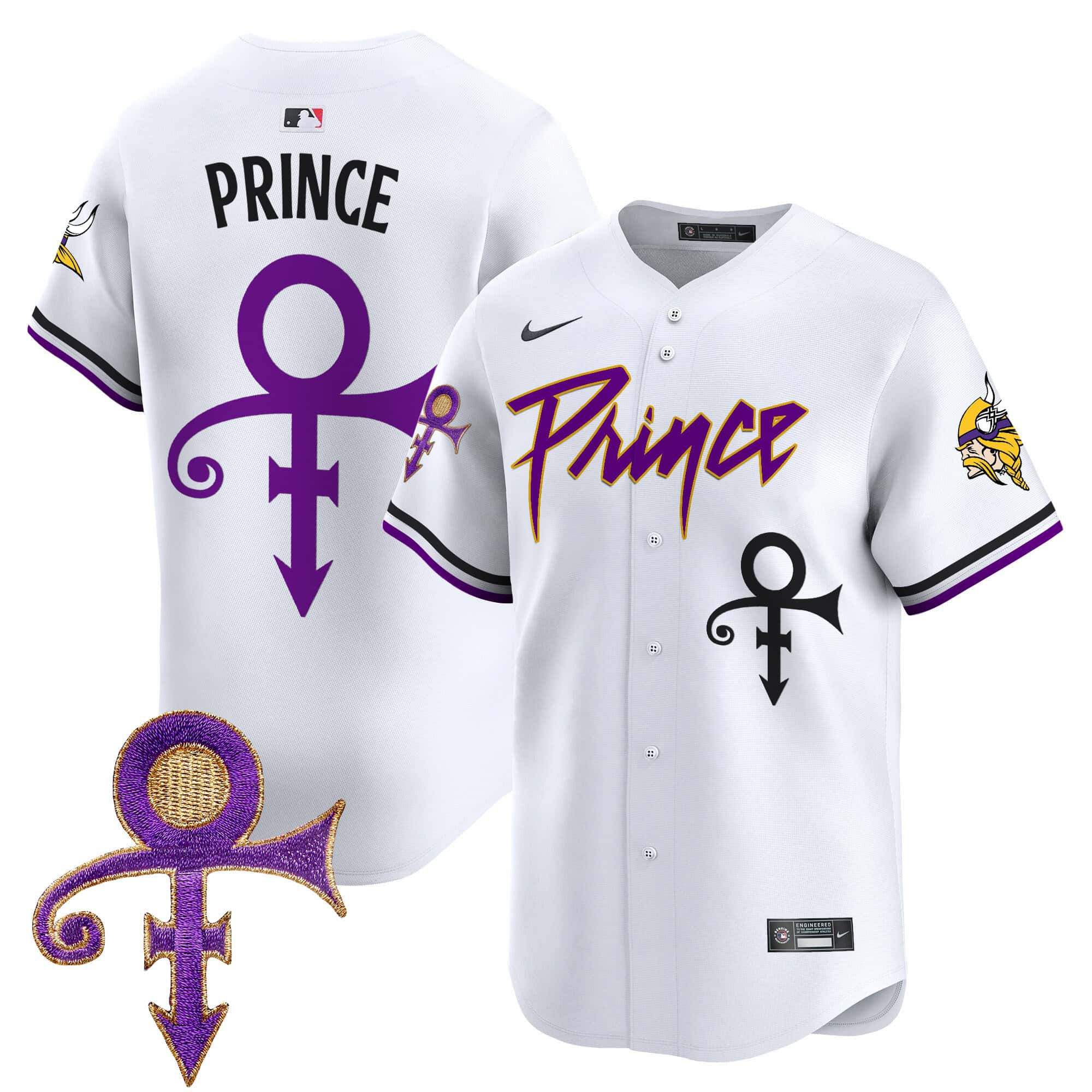 Men Minnesota Vikings Blank White 2024 Nike Prince Patch Vapor Premier Limited NFL Jersey